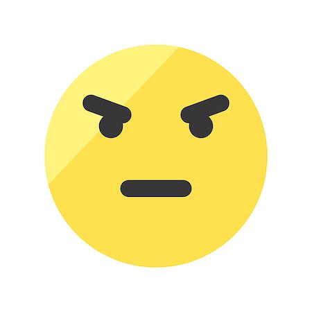 Angry smiley vector icon. Isolated emoji smiley. Foto de stock - Royalty-Free Super Valor e Assinatura, Número: 400-09001919