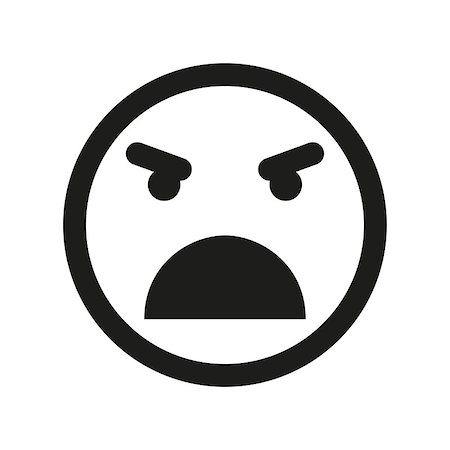 Angry smiley vector icon. Isolated emoji smiley. Foto de stock - Royalty-Free Super Valor e Assinatura, Número: 400-09001924