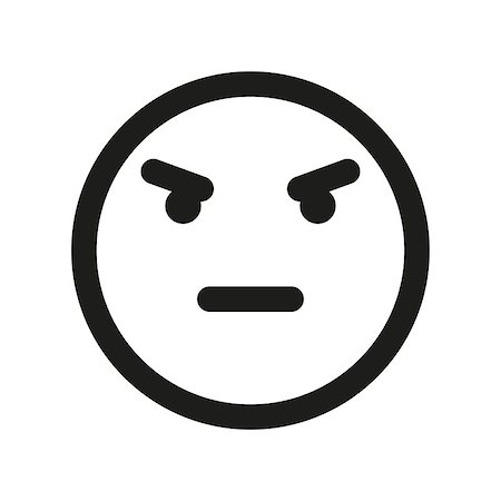 Angry smiley vector icon. Isolated emoji smiley. Foto de stock - Royalty-Free Super Valor e Assinatura, Número: 400-09001920