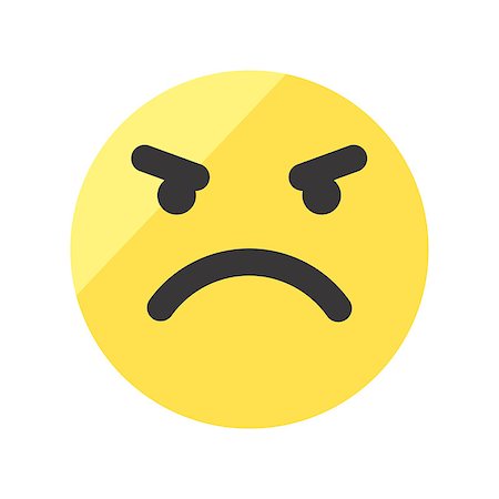 Angry smiley vector icon. Isolated emoji smiley. Foto de stock - Royalty-Free Super Valor e Assinatura, Número: 400-09001921