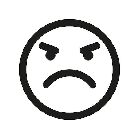 Angry smiley vector icon. Isolated emoji smiley. Foto de stock - Super Valor sin royalties y Suscripción, Código: 400-09001922