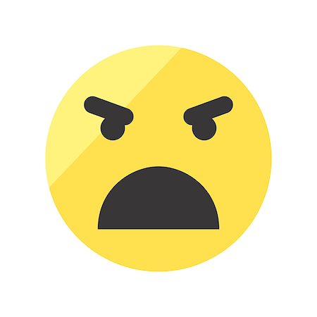 Angry smiley vector icon. Isolated emoji smiley. Foto de stock - Super Valor sin royalties y Suscripción, Código: 400-09001923