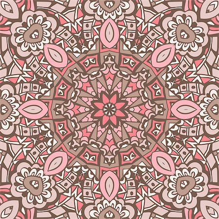 Festive Tribal ethnic seamless vector pattern ornamental. Geometric print Stockbilder - Microstock & Abonnement, Bildnummer: 400-09002228