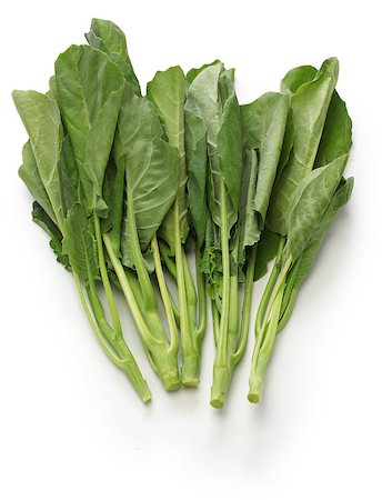 chinese kale, chinese broccoli isolated on white background Stock Photo - Budget Royalty-Free & Subscription, Code: 400-09019620