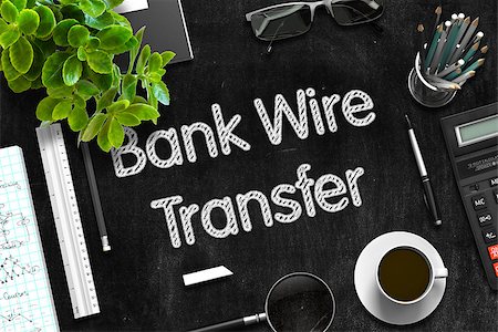 requirement - Black Chalkboard with Handwritten Business Concept - Bank Wire Transfer - on Black Office Desk and Other Office Supplies Around. Top View. 3d Rendering. Stock Photo - Budget Royalty-Free & Subscription, Code: 400-09010039