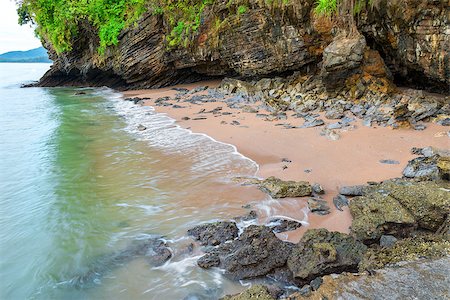 simsearch:400-05711959,k - Rocky shore of scenic Thailand, marine beautiful scenery Stock Photo - Budget Royalty-Free & Subscription, Code: 400-09010277