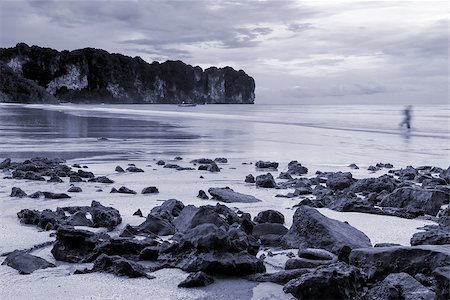 simsearch:400-09010474,k - Black and white toned photo. Beach and sea Stockbilder - Microstock & Abonnement, Bildnummer: 400-09010271