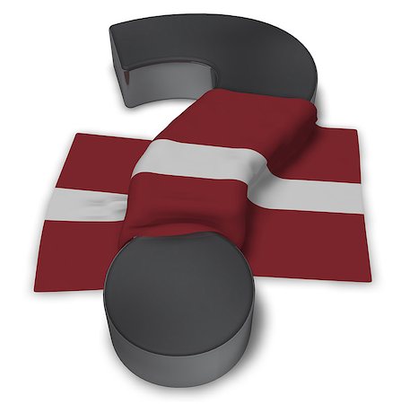 simsearch:400-04968347,k - question mark and flag of latvia - 3d illustration Stock Photo - Budget Royalty-Free & Subscription, Code: 400-09010438