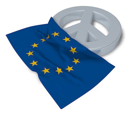simsearch:400-06421940,k - peace symbol and flag of the european union - 3d rendering Foto de stock - Royalty-Free Super Valor e Assinatura, Número: 400-09010445