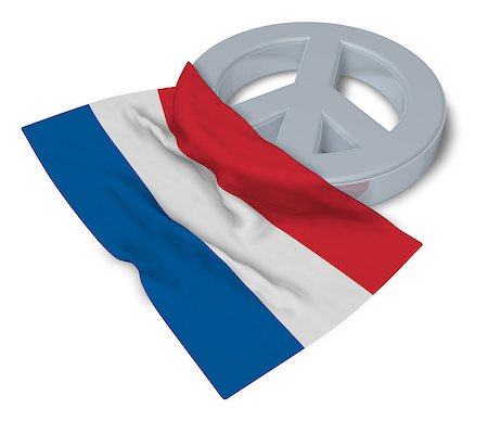 simsearch:400-06419591,k - peace symbol and flag of the netherlands - 3d rendering Photographie de stock - Aubaine LD & Abonnement, Code: 400-09010447