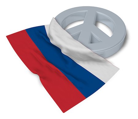 simsearch:400-06419591,k - peace symbol and flag of russia - 3d rendering Photographie de stock - Aubaine LD & Abonnement, Code: 400-09010449