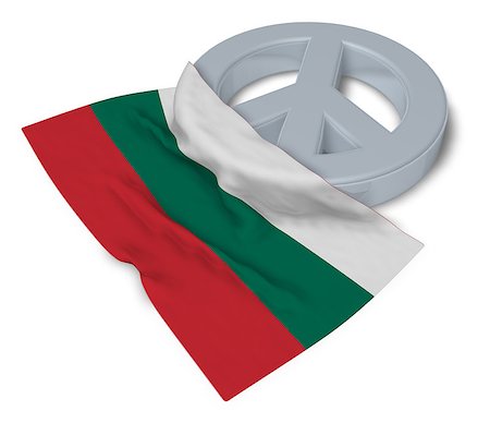 simsearch:400-06419591,k - peace symbol and flag of bulgaria - 3d rendering Stock Photo - Budget Royalty-Free & Subscription, Code: 400-09010442