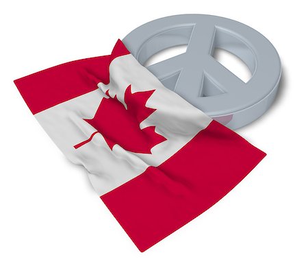 simsearch:400-06419591,k - peace symbol and flag of canada - 3d rendering Stock Photo - Budget Royalty-Free & Subscription, Code: 400-09010443