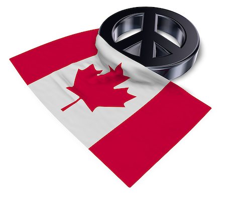 simsearch:400-06419591,k - peace symbol and flag of canada - 3d rendering Stock Photo - Budget Royalty-Free & Subscription, Code: 400-09010454