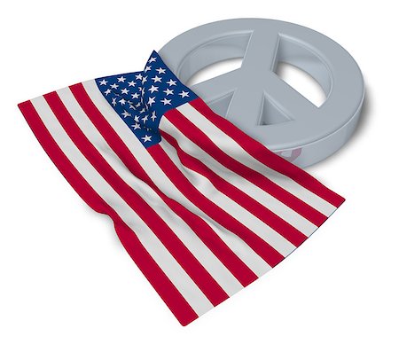 simsearch:400-06421940,k - peace symbol and flag of the usa - 3d rendering Foto de stock - Royalty-Free Super Valor e Assinatura, Número: 400-09010452