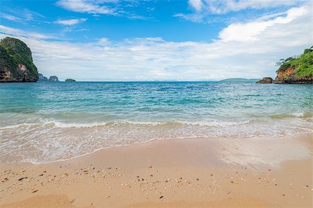 simsearch:400-08012860,k - Sandy beach and turquoise sea in a tropical place of Thailand Stock Photo - Budget Royalty-Free & Subscription, Code: 400-09010460
