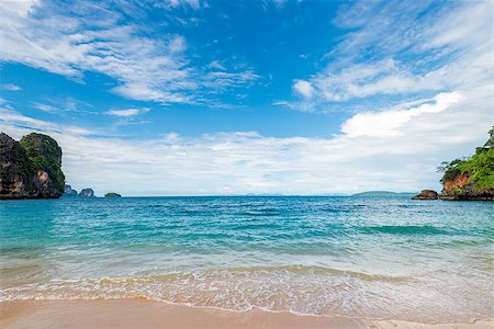 simsearch:400-07295709,k - Beautiful sea and sand in the resort of Krabi Thailand Stock Photo - Budget Royalty-Free & Subscription, Code: 400-09010461