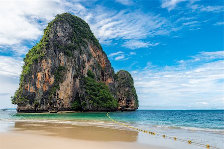 simsearch:400-08012860,k - Beautiful scenic rock in the Andaman Sea off the coast of Thailand Stock Photo - Budget Royalty-Free & Subscription, Code: 400-09010463
