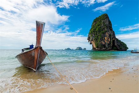 simsearch:400-09010474,k - Shore of Thailand, view of the beautiful sea and boat Stockbilder - Microstock & Abonnement, Bildnummer: 400-09010471