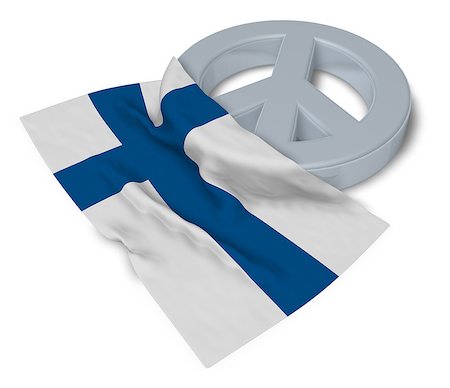 simsearch:400-06071294,k - peace symbol and flag of finland - 3d rendering Foto de stock - Royalty-Free Super Valor e Assinatura, Número: 400-09010948
