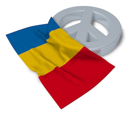 simsearch:400-06419591,k - peace symbol and flag of romania - 3d rendering Stock Photo - Budget Royalty-Free & Subscription, Code: 400-09010949