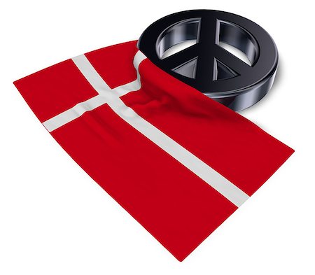 simsearch:400-06419591,k - peace symbol and flag of denmark - 3d rendering Stock Photo - Budget Royalty-Free & Subscription, Code: 400-09010950