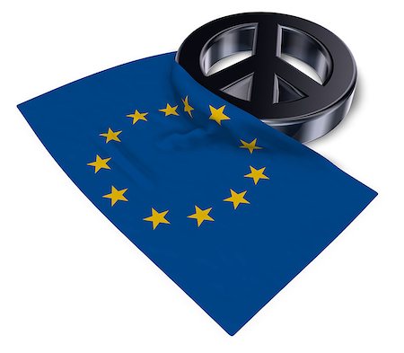 simsearch:400-06419591,k - peace symbol and flag of the european union - 3d rendering Photographie de stock - Aubaine LD & Abonnement, Code: 400-09010951