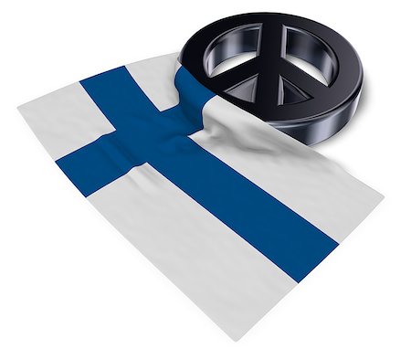 simsearch:400-06419591,k - peace symbol and flag of finland - 3d rendering Photographie de stock - Aubaine LD & Abonnement, Code: 400-09010994