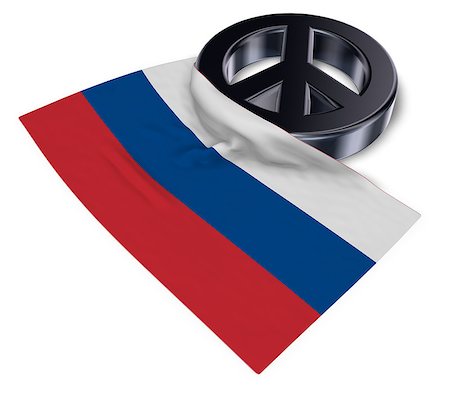 simsearch:400-06419591,k - peace symbol and flag of russia - 3d rendering Stock Photo - Budget Royalty-Free & Subscription, Code: 400-09010998