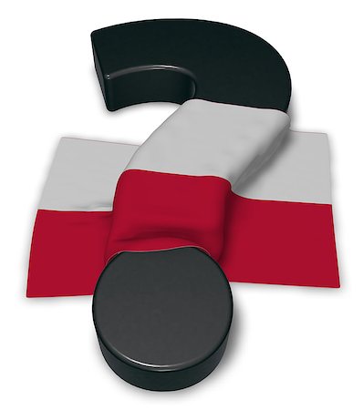 simsearch:400-04968347,k - question mark and flag of poland - 3d illustration Stock Photo - Budget Royalty-Free & Subscription, Code: 400-09011004