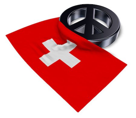 simsearch:400-06419591,k - peace symbol and flag of switzerland - 3d rendering Stock Photo - Budget Royalty-Free & Subscription, Code: 400-09011000