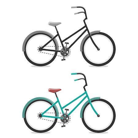 simsearch:400-08162631,k - Set Bicycle on white background. Cycling concept. Vector bright illustration of Bike. Trendy style for graphic design, logo, Web site. Stock Photo - Budget Royalty-Free & Subscription, Code: 400-09011070