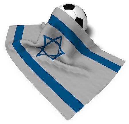 simsearch:400-09097931,k - soccer ball and flag of israel - 3d rendering Fotografie stock - Microstock e Abbonamento, Codice: 400-09011154
