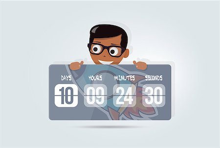 Countdown web site digital clock timer background for coming soon. Elements of web design for kindergarten, schools and colleges. Foto de stock - Super Valor sin royalties y Suscripción, Código: 400-09011429