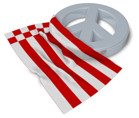 simsearch:400-06419591,k - peace symbol and flag of bremen - 3d rendering Photographie de stock - Aubaine LD & Abonnement, Code: 400-09011604