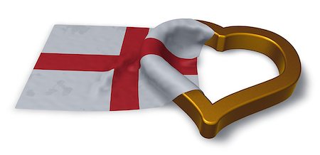 simsearch:400-08198214,k - flag of england and heart symbol - 3d rendering Stock Photo - Budget Royalty-Free & Subscription, Code: 400-09011695