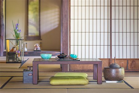 Traditional Interior Japanese Dining and Other Room. Photographie de stock - Aubaine LD & Abonnement, Code: 400-09029251