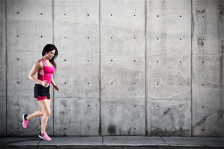 simsearch:400-07093421,k - Athletic woman runner in sportswear on the asphalt of a road Stock Photo - Budget Royalty-Free & Subscription, Code: 400-09029493