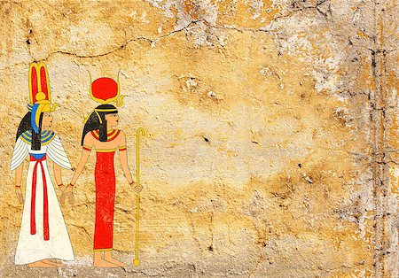 simsearch:400-04715848,k - Grunge background with old stucco texture of yellow color and Egyptian goddess Isis image Photographie de stock - Aubaine LD & Abonnement, Code: 400-09029866