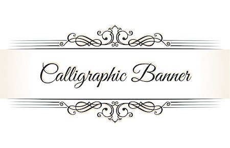Calligraphic restaurant menu. Vintage ornament vector book template. Retro greeting card border, wedding invitations design, place for text. Flourishes calligraphy vignette. Page decoration frame Stock Photo - Budget Royalty-Free & Subscription, Code: 400-09030537