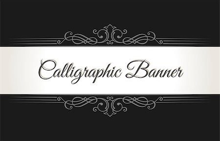 Calligraphic restaurant menu. Vintage ornament vector book template. Retro greeting card border, wedding invitations design, place for text. Flourishes calligraphy vignette. Page decoration frame Stock Photo - Budget Royalty-Free & Subscription, Code: 400-09030538