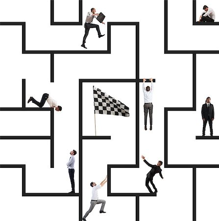 simsearch:400-04811369,k - Business person inside a big maze like a business game Stock Photo - Budget Royalty-Free & Subscription, Code: 400-09030797