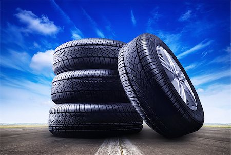 wheels under a blue sky Stock Photo - Budget Royalty-Free & Subscription, Code: 400-09030969