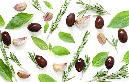 simsearch:400-07219392,k - Natural olives with herbs and spices Stock Photo - Budget Royalty-Free & Subscription, Code: 400-09030981
