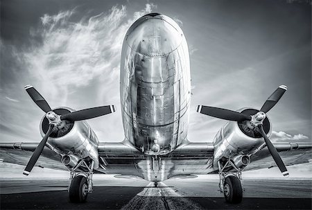 simsearch:400-09119906,k - historic aircraft on a runway Stock Photo - Budget Royalty-Free & Subscription, Code: 400-09031488