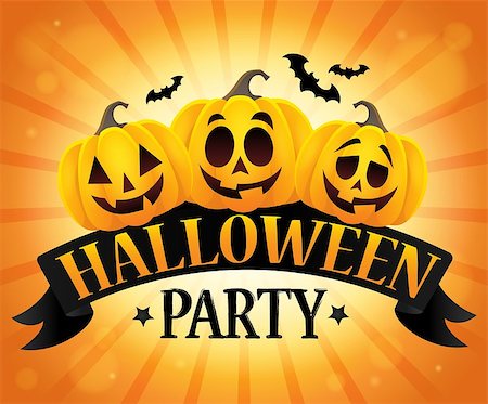 simsearch:400-06327777,k - Halloween party sign topic image 6 - eps10 vector illustration. Foto de stock - Super Valor sin royalties y Suscripción, Código: 400-09031795