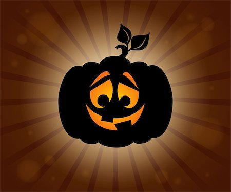 simsearch:400-04236863,k - Halloween pumpkin silhouette topic 1 - eps10 vector illustration. Stock Photo - Budget Royalty-Free & Subscription, Code: 400-09031799