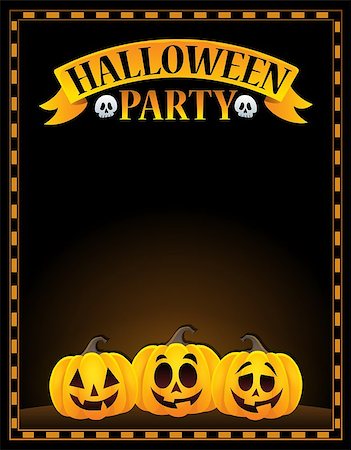 simsearch:400-06327777,k - Halloween party sign topic image 1 - eps10 vector illustration. Foto de stock - Super Valor sin royalties y Suscripción, Código: 400-09031790