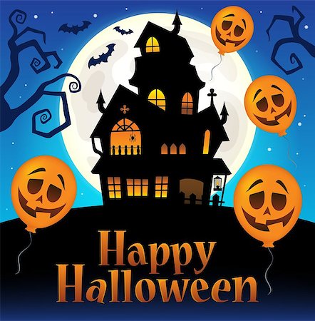 simsearch:400-07052410,k - Happy Halloween sign thematic image 7 - eps10 vector illustration. Stockbilder - Microstock & Abonnement, Bildnummer: 400-09031803