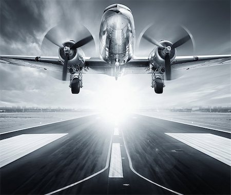 take off against a sunset Stock Photo - Budget Royalty-Free & Subscription, Code: 400-09032208